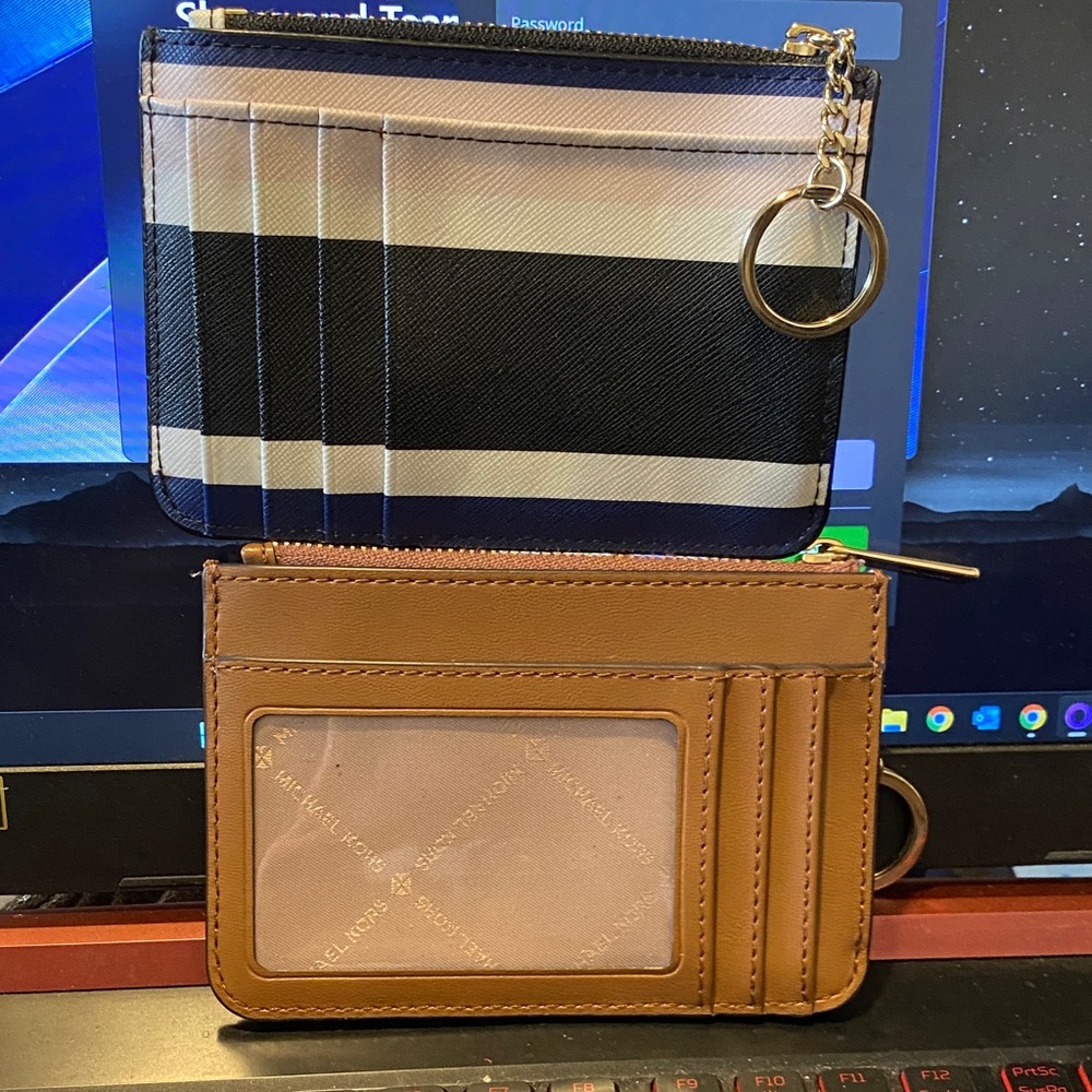 Michael Kors and kate spade Tan Quilted Card Holder bundle - Picture 2 of 6